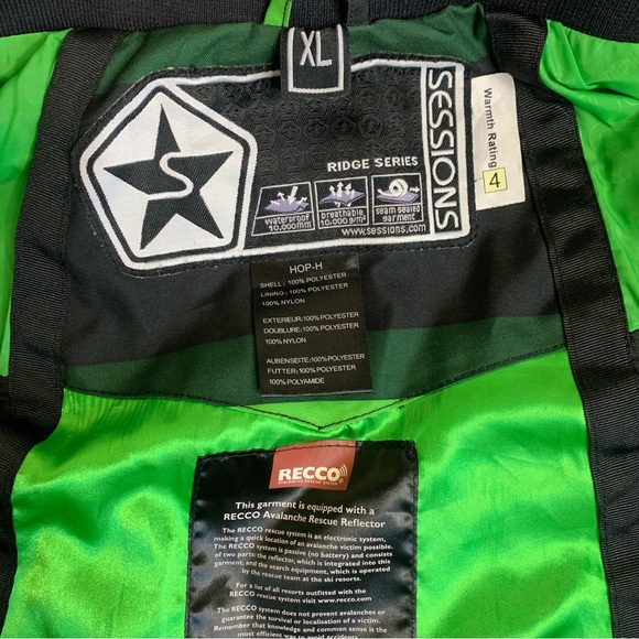 Sessions Snowboard Ski Winter Jacket Recco - Picture 6 of 8